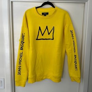 Forever 21 Yellow Basquiat Crew Neck